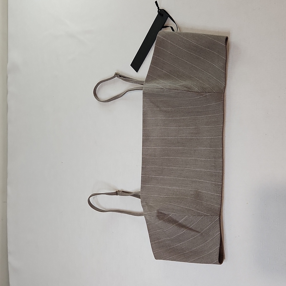 House Of Harlow 1960 Taupe Pinstripe Bandeau Top. Size M - Picture 2 of 7